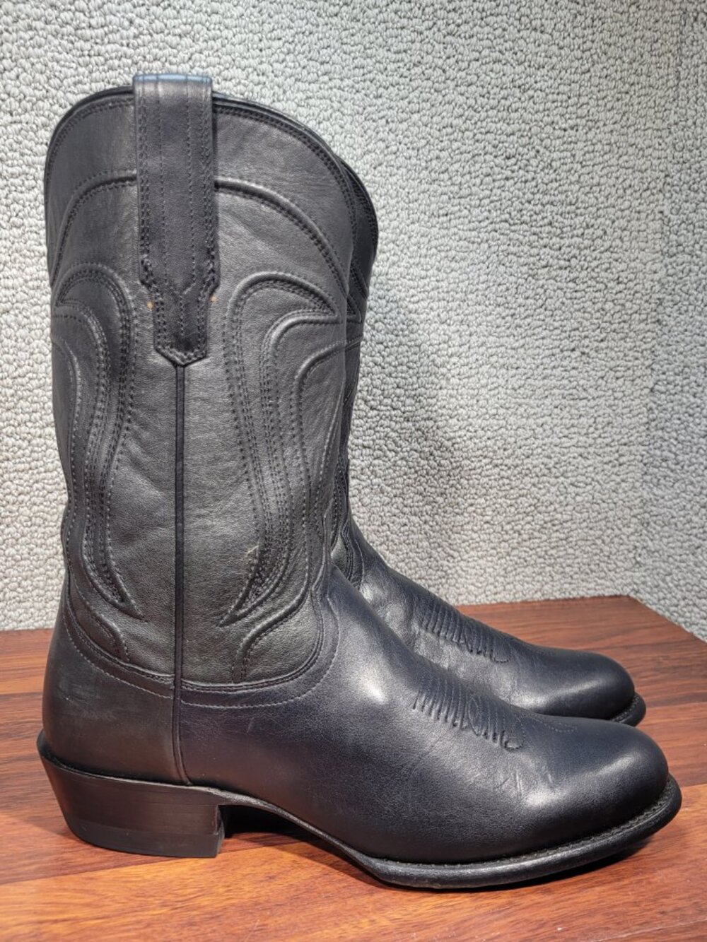 Tecovas The Cartwright Men's Size 10D Midnight Cowhide Cowboy Boots